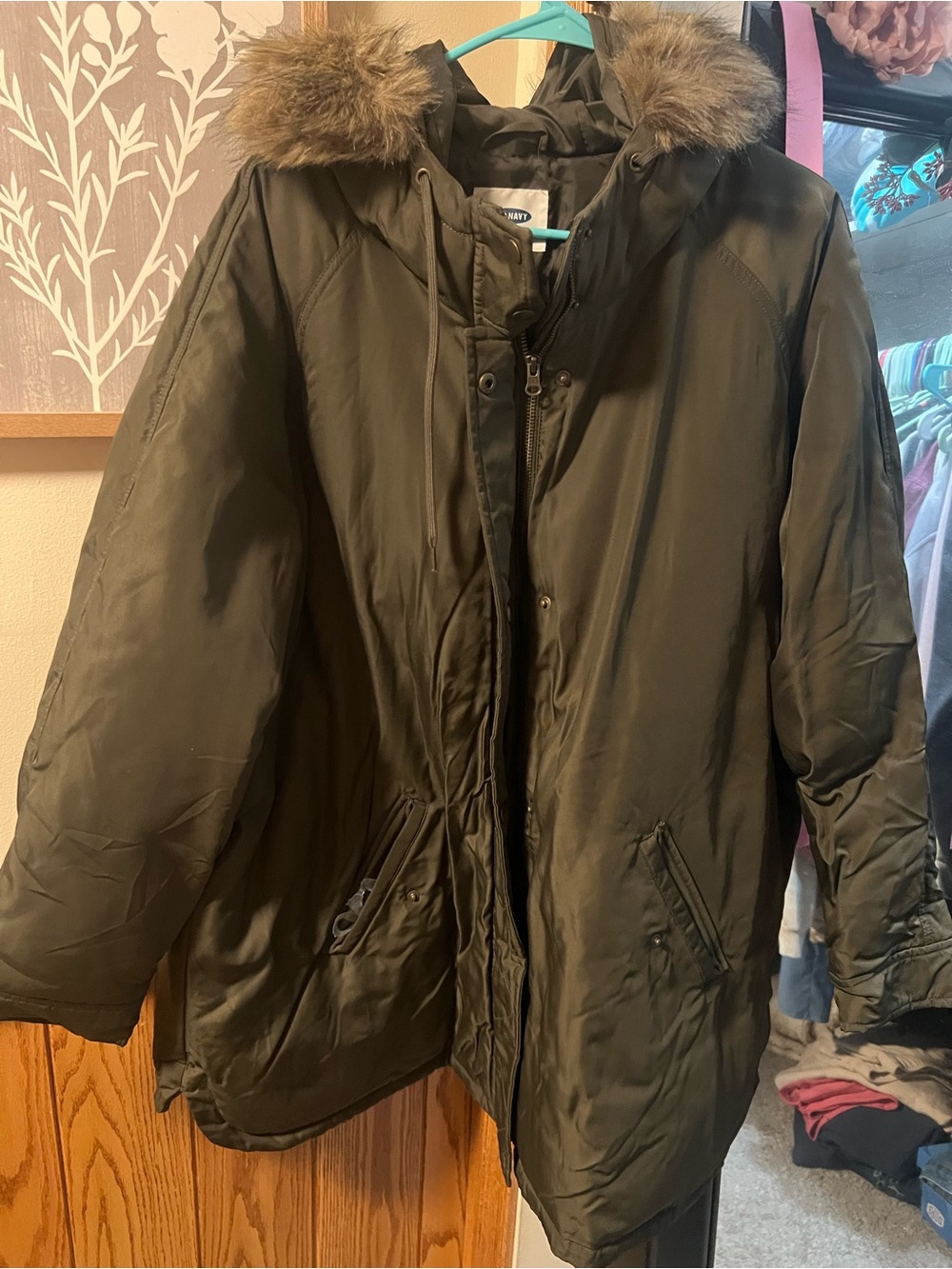 Old Navy Black Hooded Parka Jacket